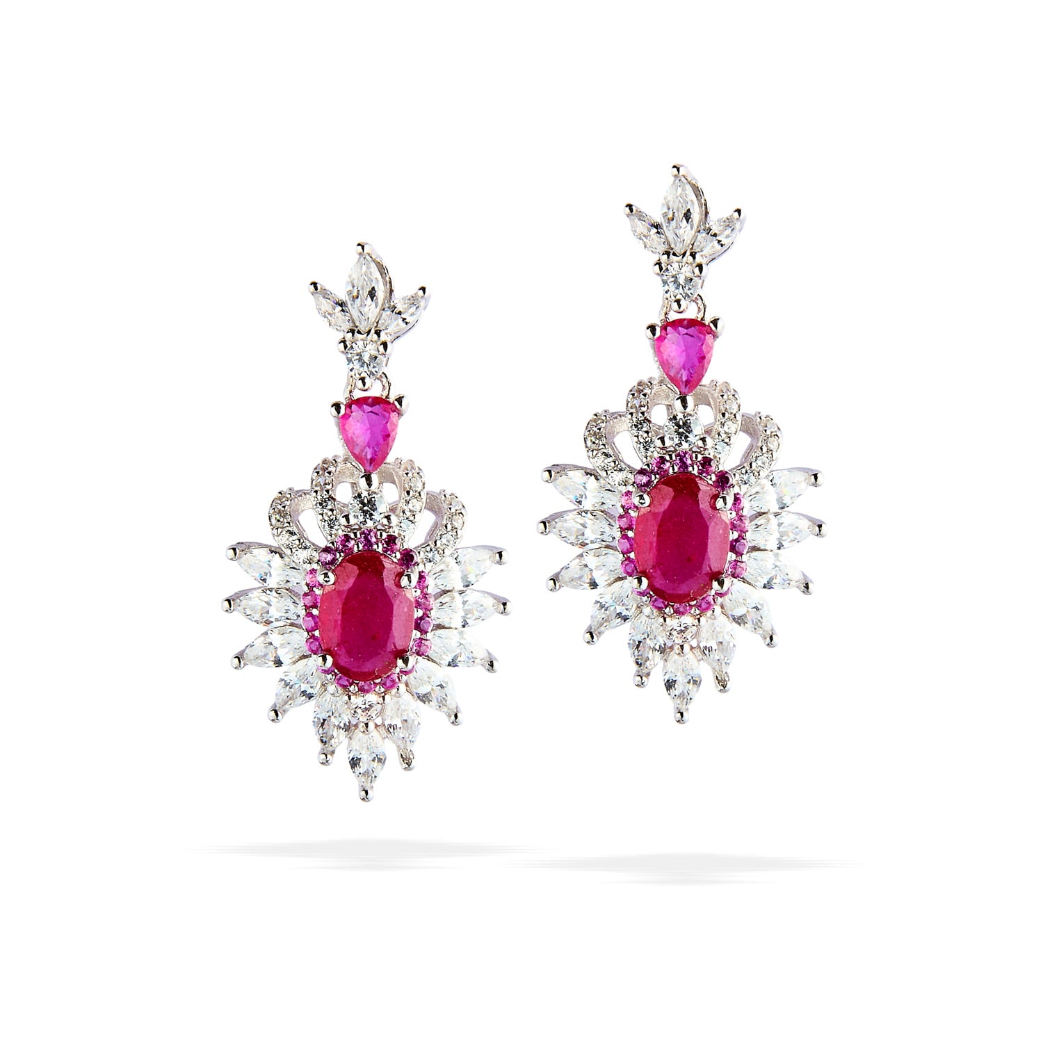 Ruby Radiance Drop Earrings