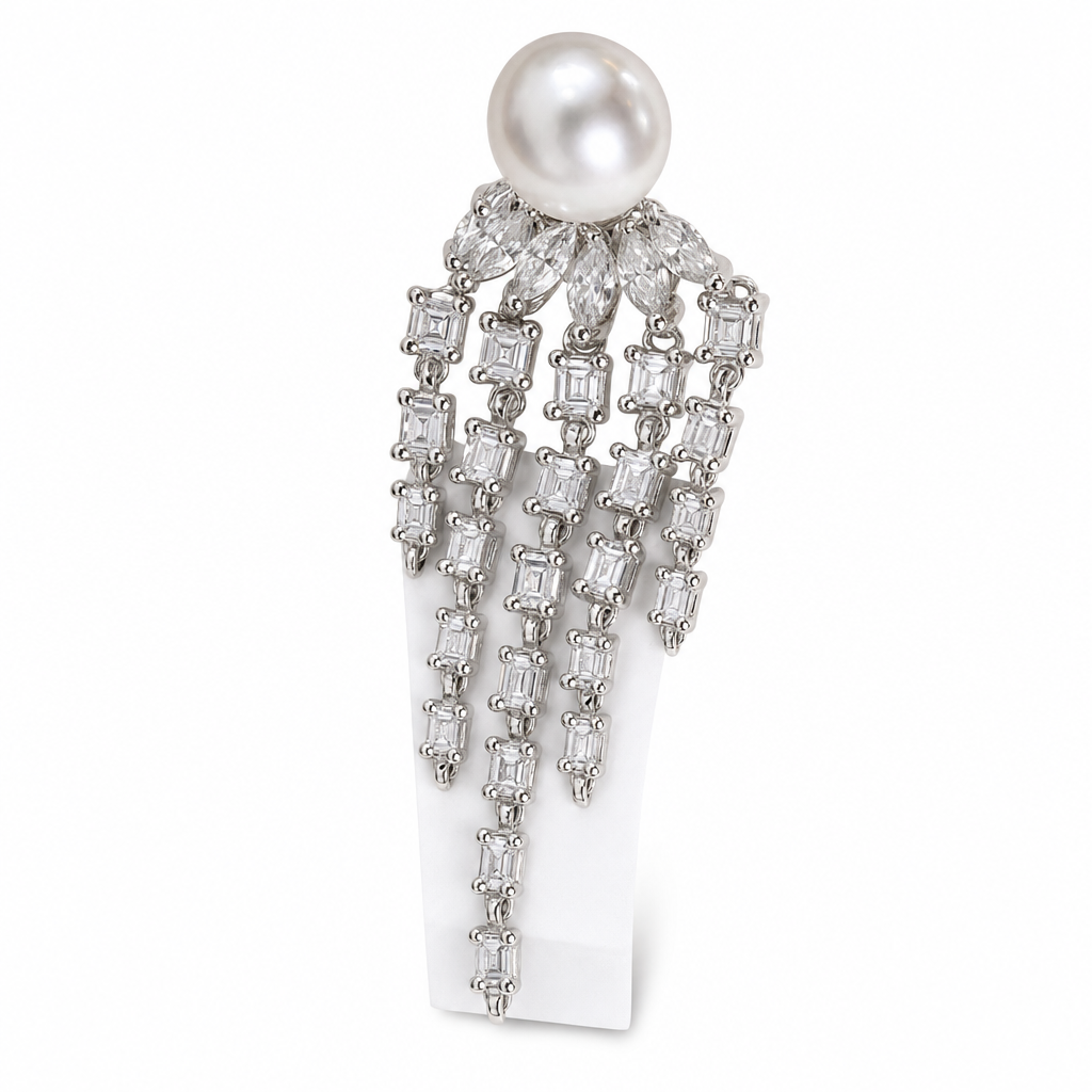 Gold Pe White Wz Marquise Cut Pendant — studio