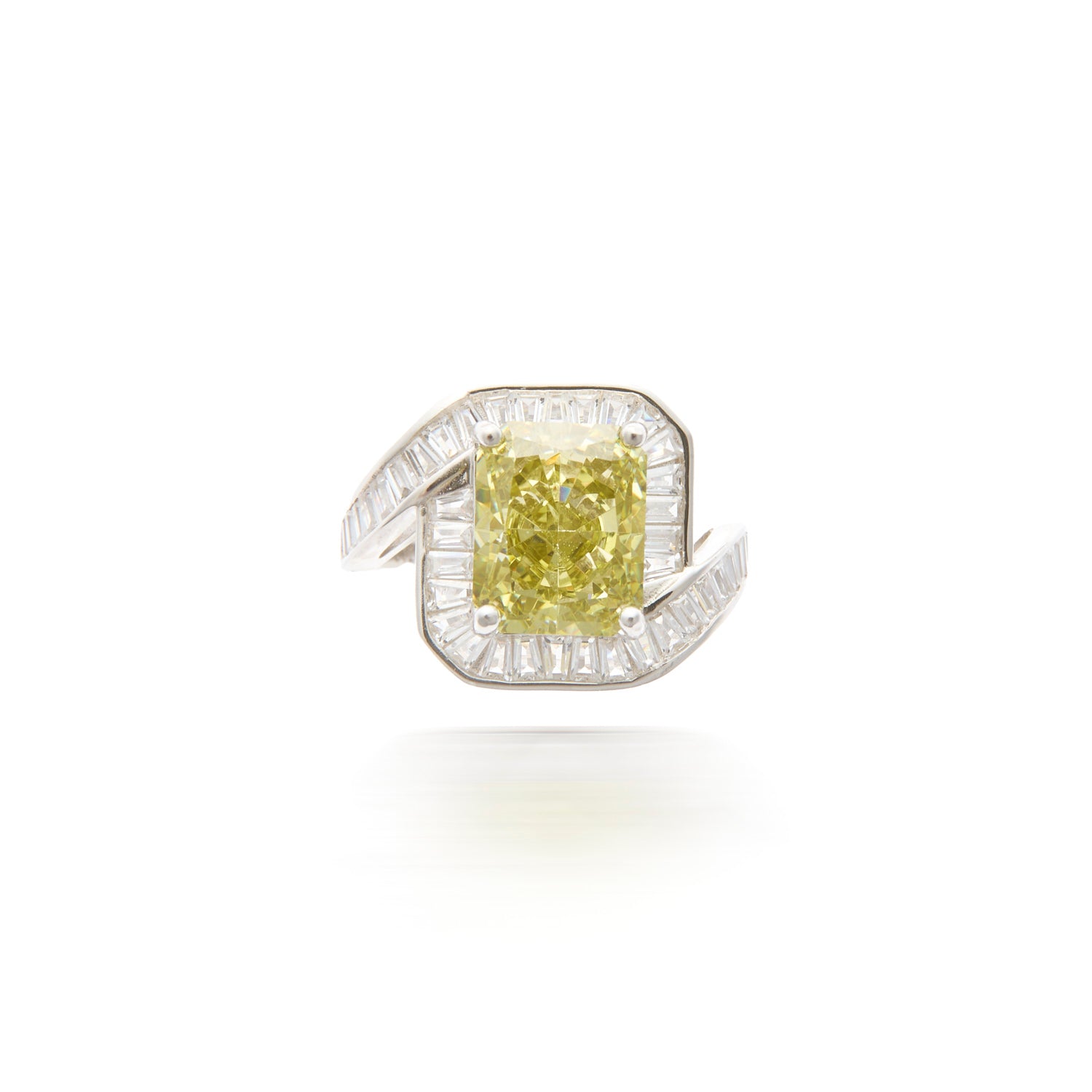 Peridot Ice Radiant Ring