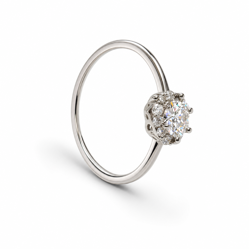 Gold Moissanite Heart Cut Ring 5 — studio