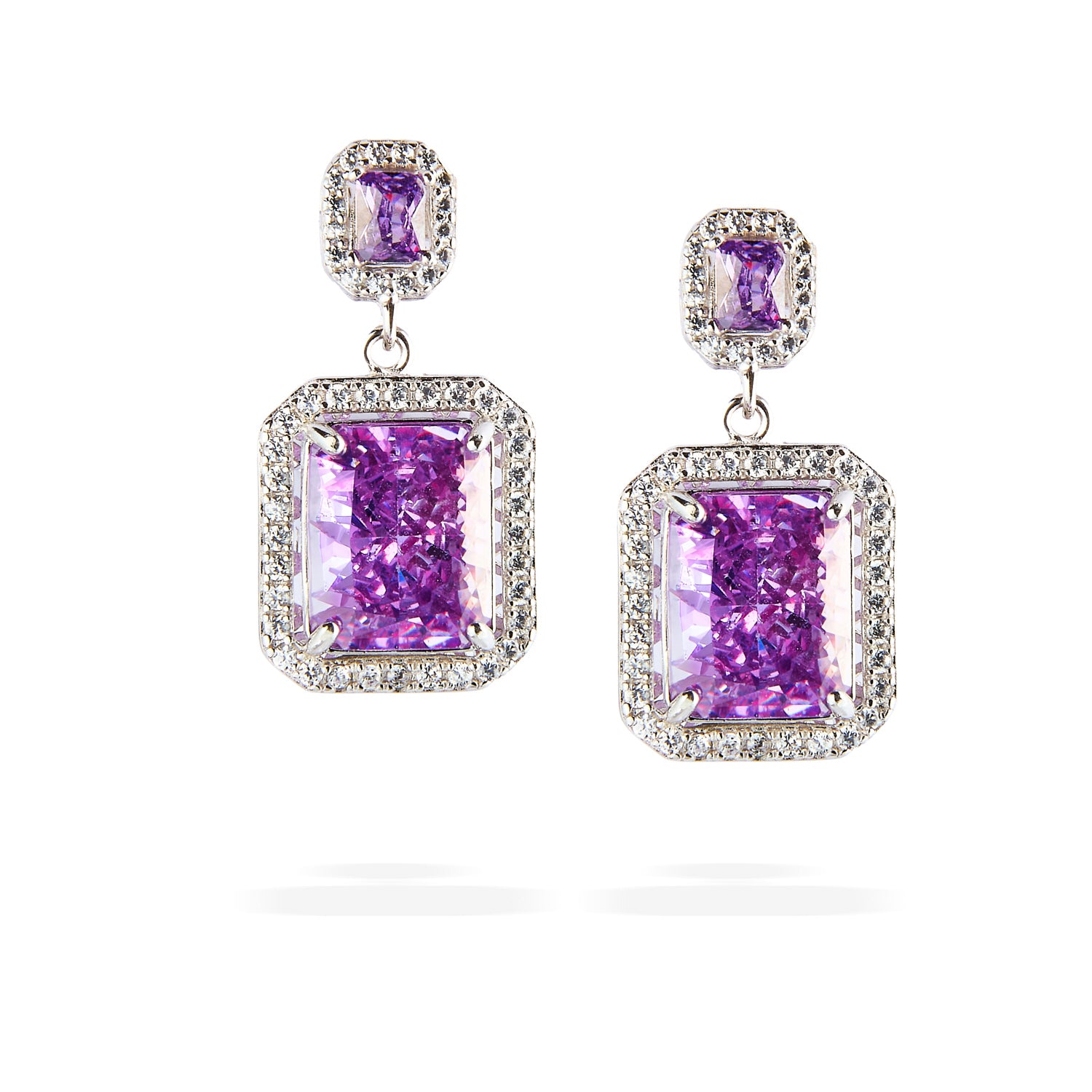 Amethyst Radiance Drop Earrings