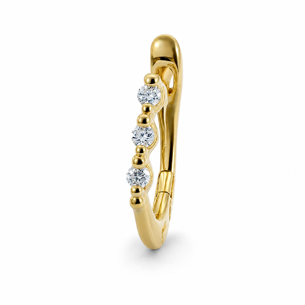 Gold Moissanite 2 Mm 3 Created Round Cut Earring Gold Color — studio