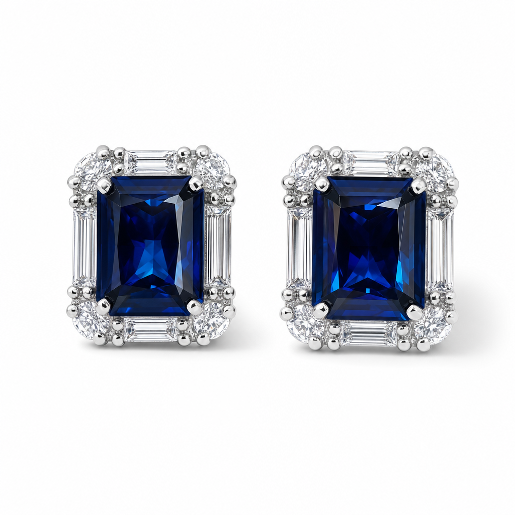 Created Sa White Wz Princess Cut Earring — studio