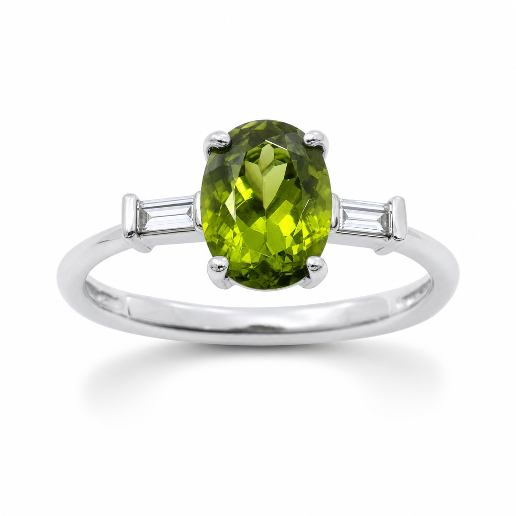 Created Pe White Baguette Oval Cut Ring 6/5 — studio