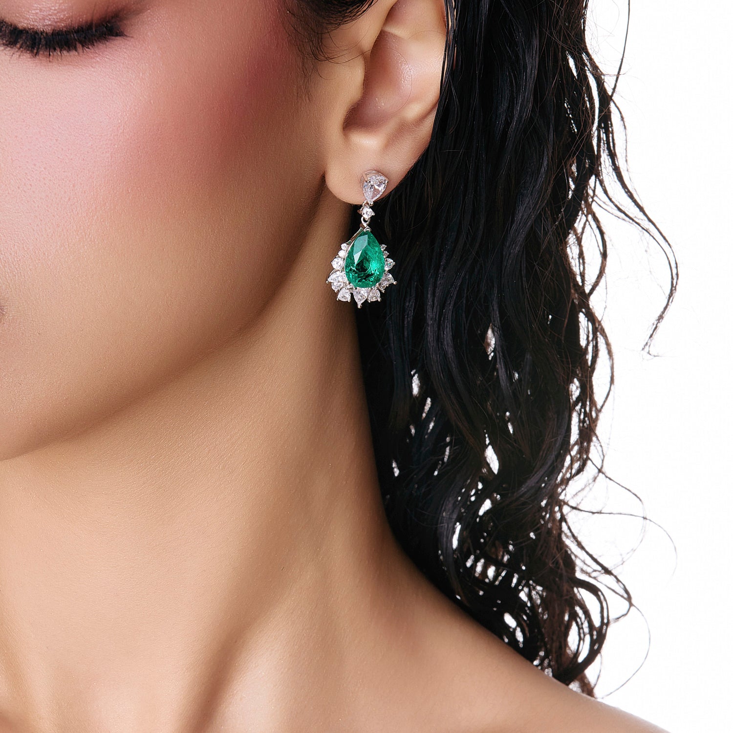 Emerald Grace Drop Earrings