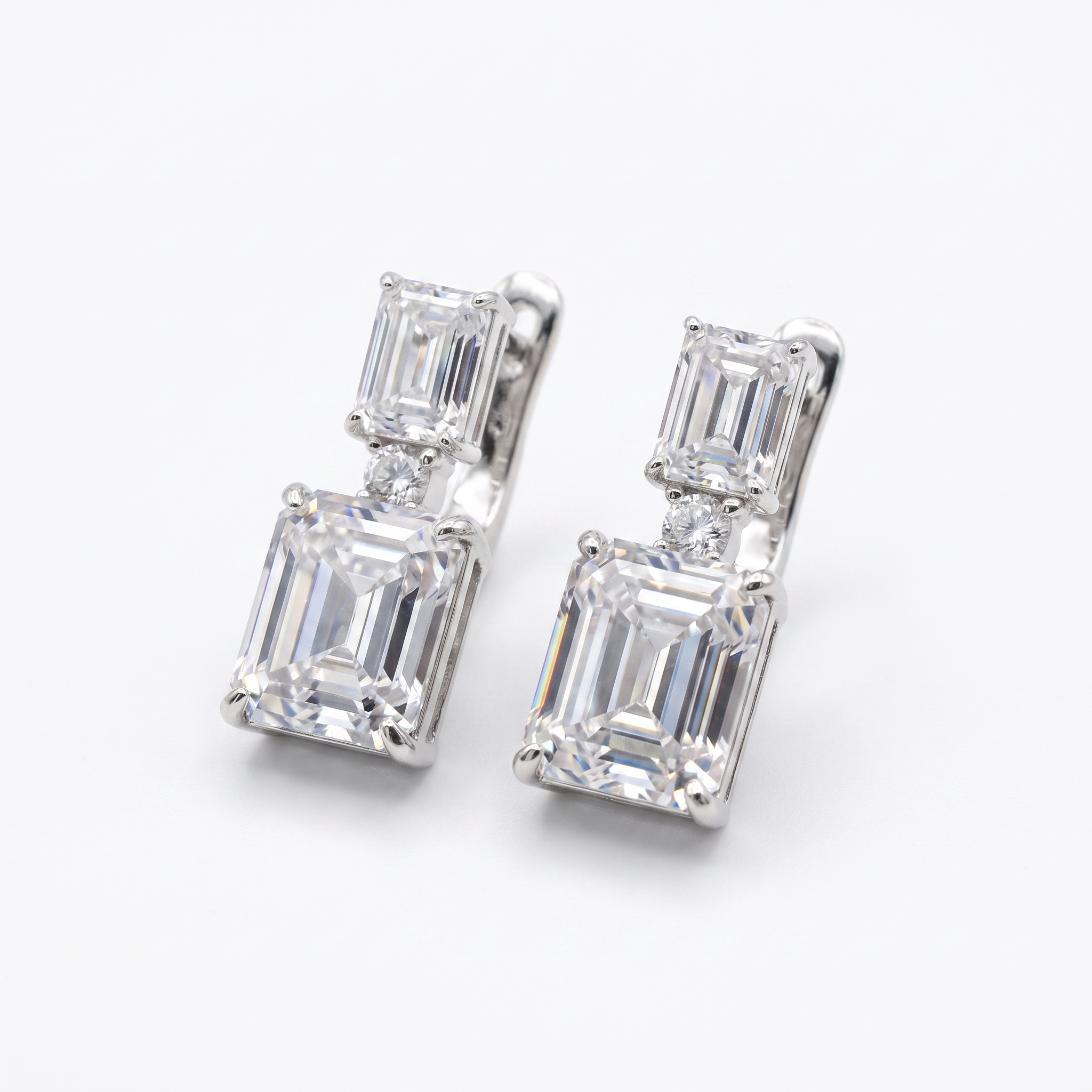 Gold Wz Emerald Cut Earring — studio