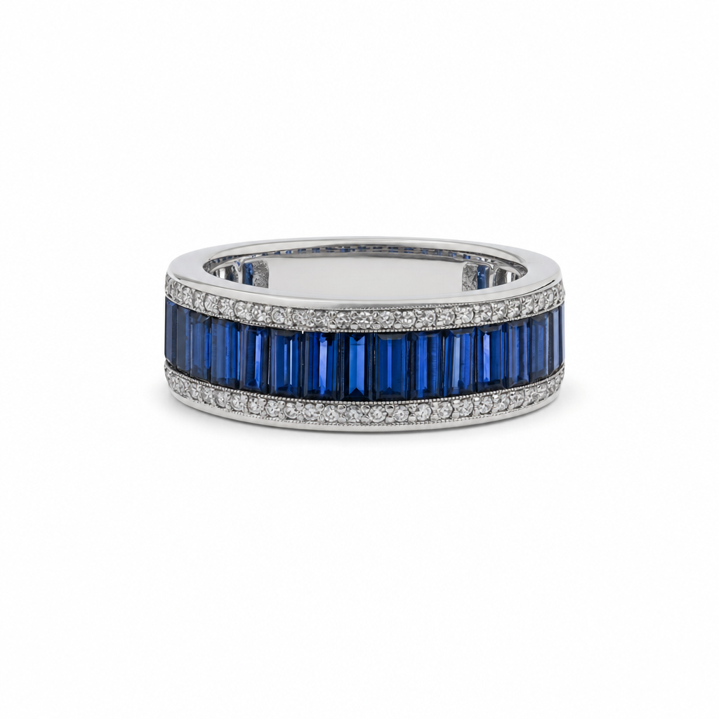 Created Sa White Baguette Pear Cut Ring 8 — studio