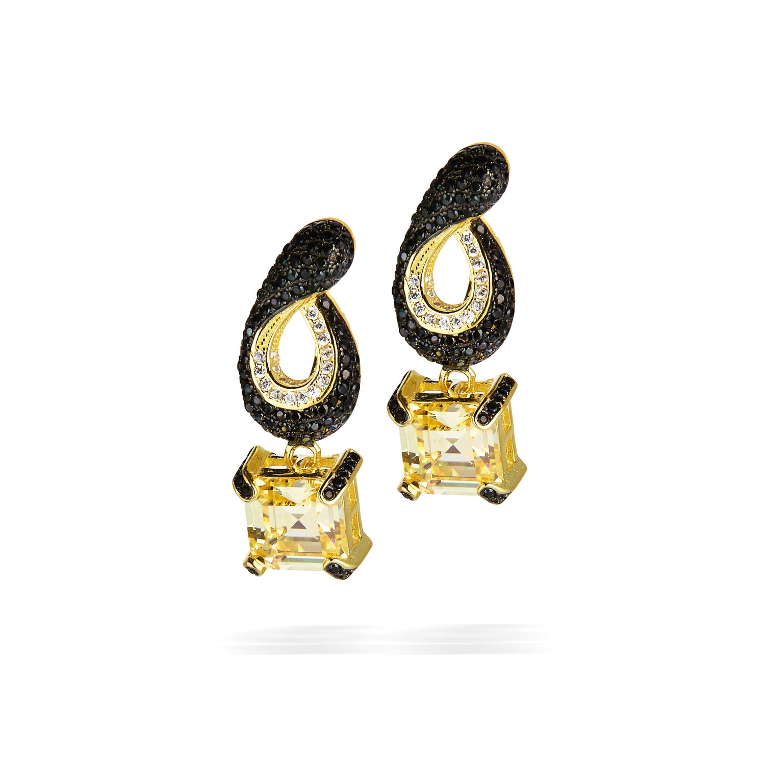 Golden Topaz Drop Earrings