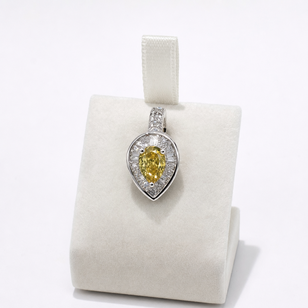 Created Pe White Wz Cushion Cut Pendant — studio
