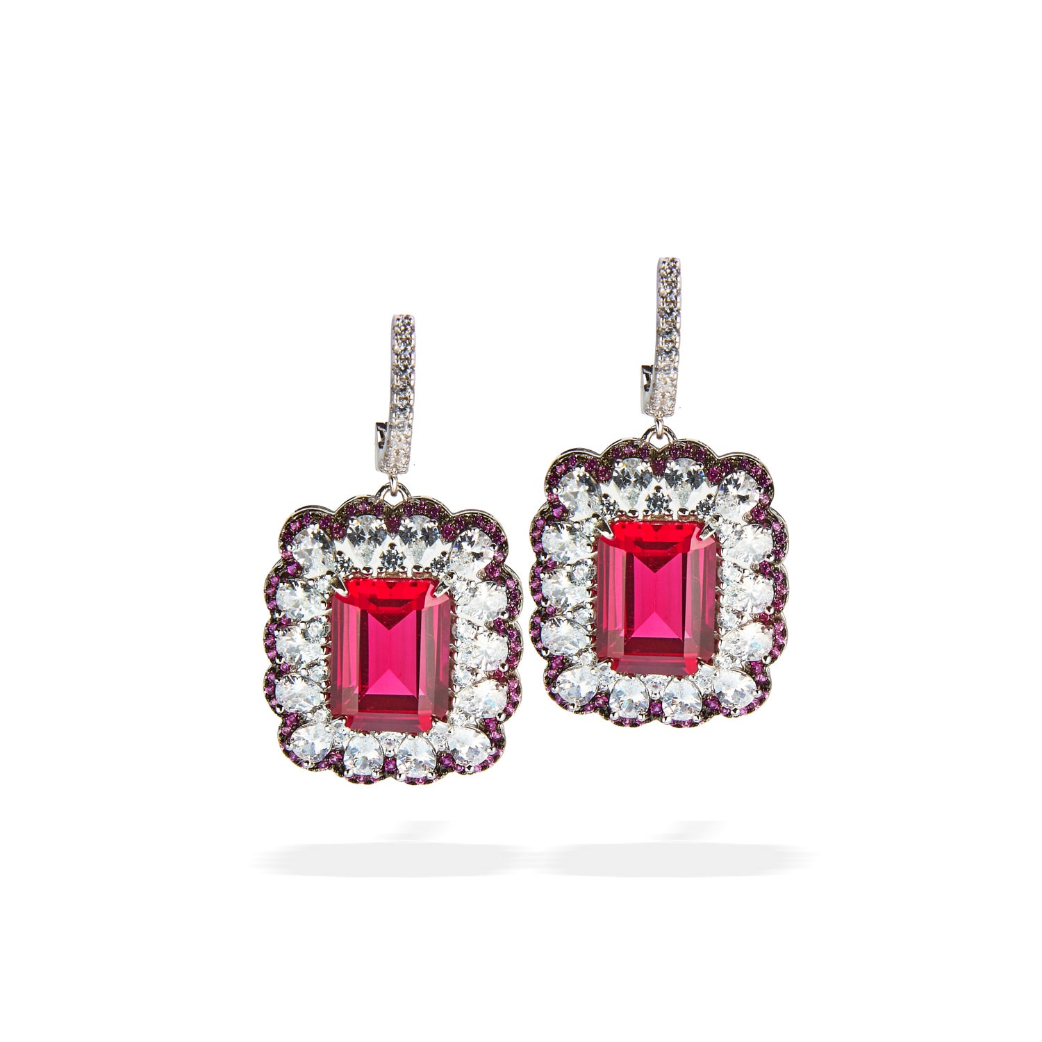 Ruby Radiance Drop Earrings