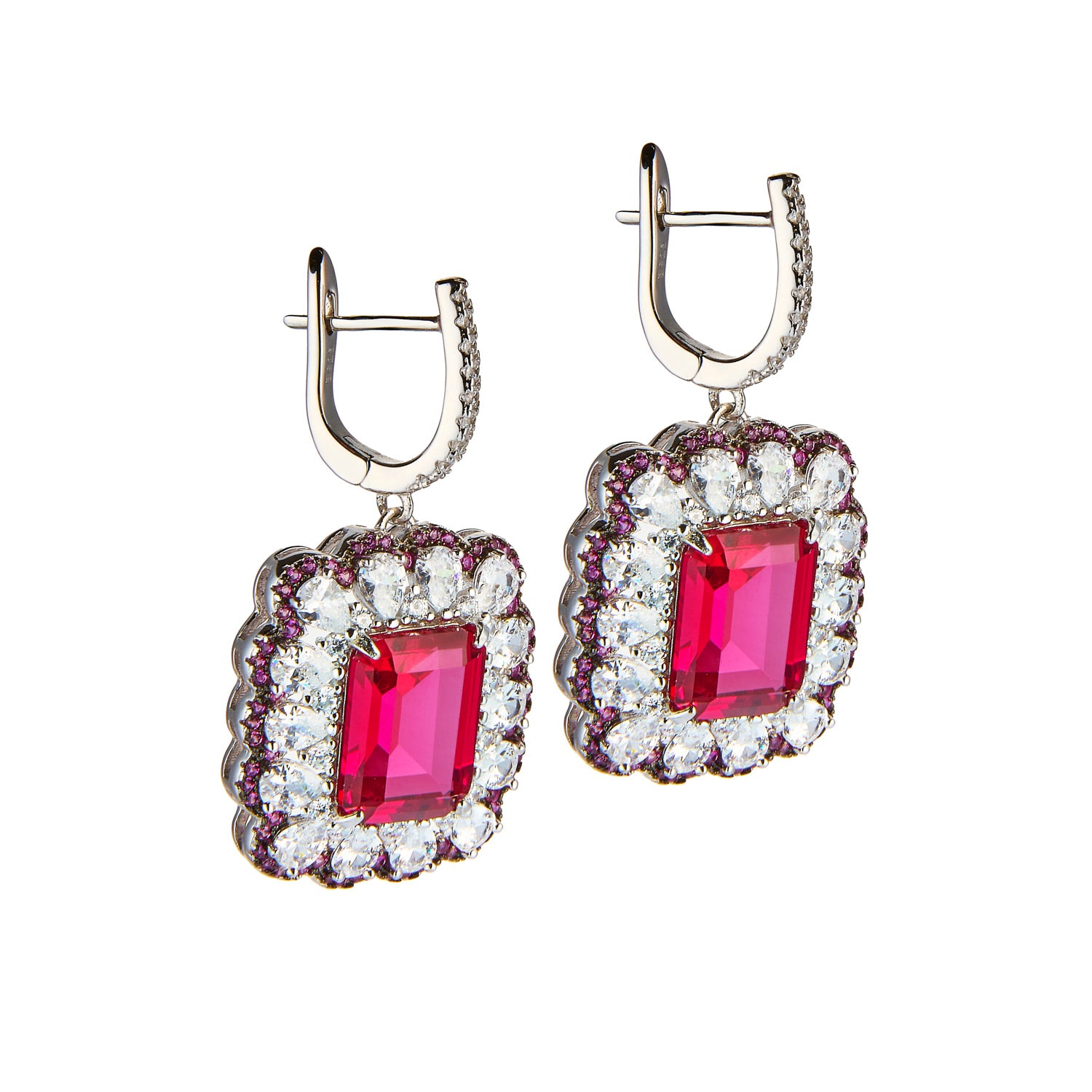 Ruby Radiance Drop Earrings