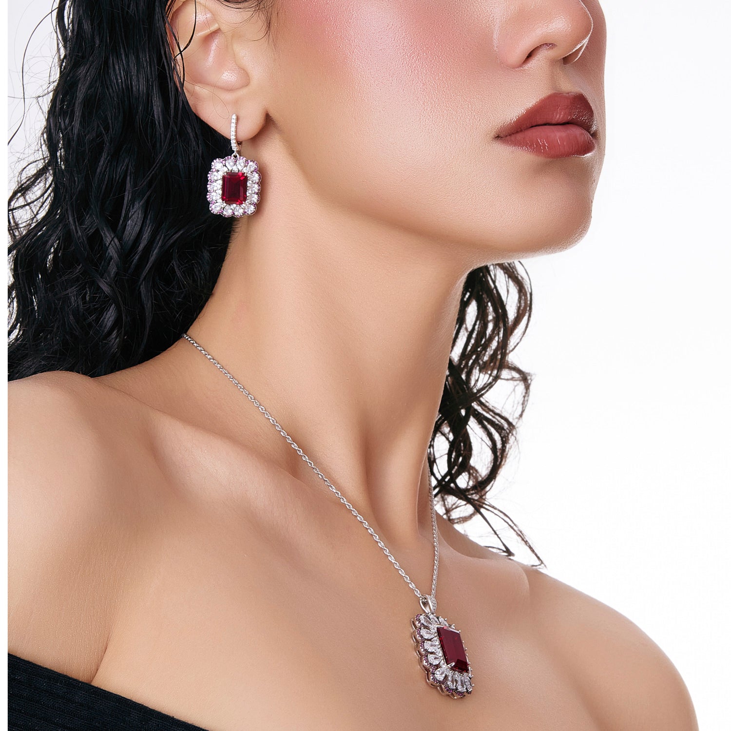 Ruby Radiance Drop Earrings