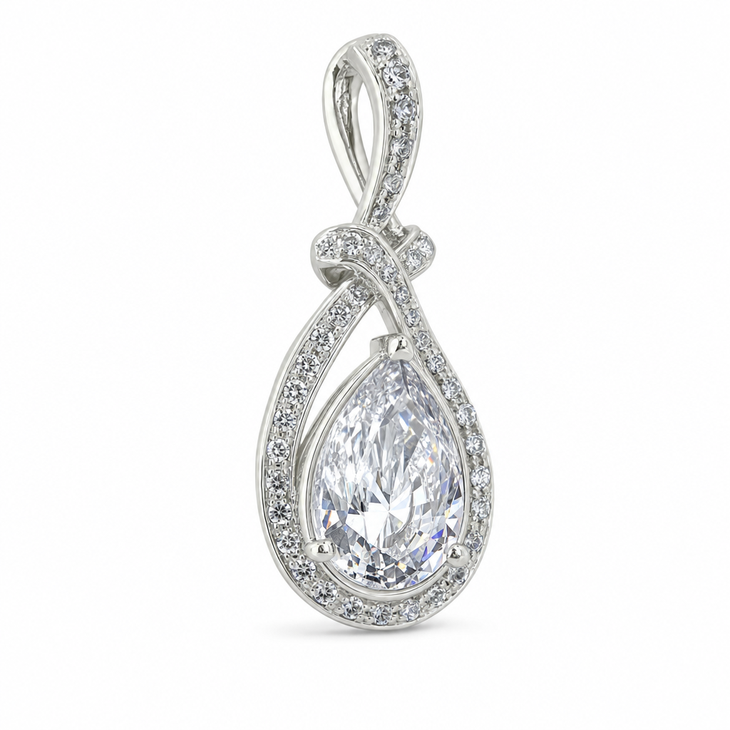 Gold Wz Pear Cut Pendant — studio