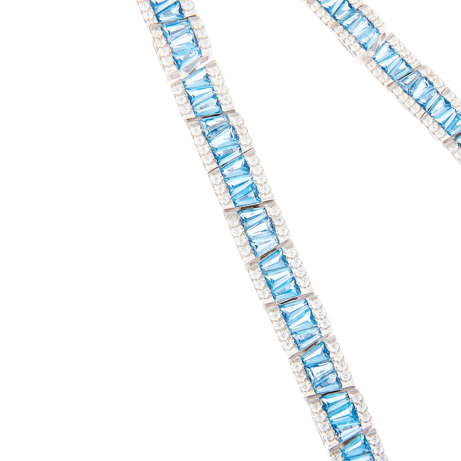 Ice Triangle Aquamarine Bracelet