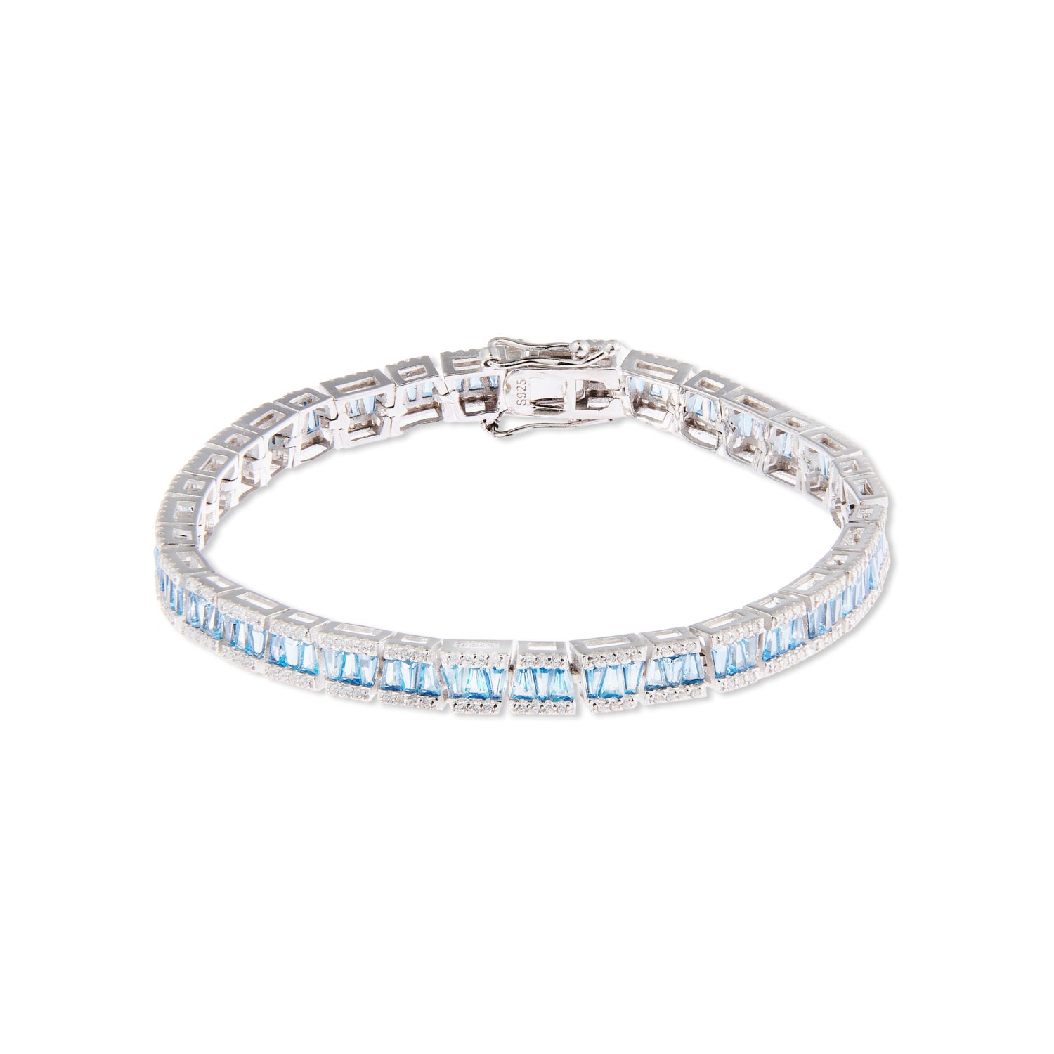 Ice Triangle Aquamarine Bracelet