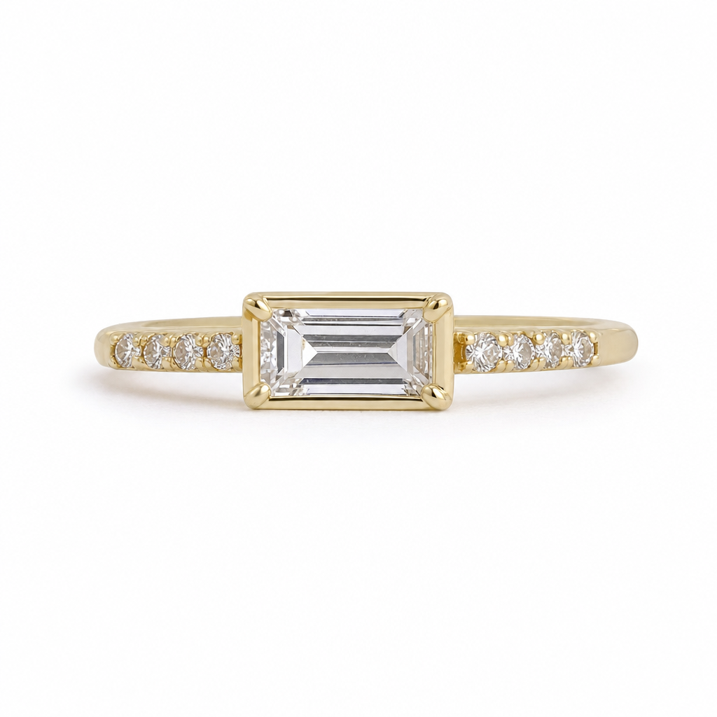 Gold Wz Baguette Cut Ring 8 — studio