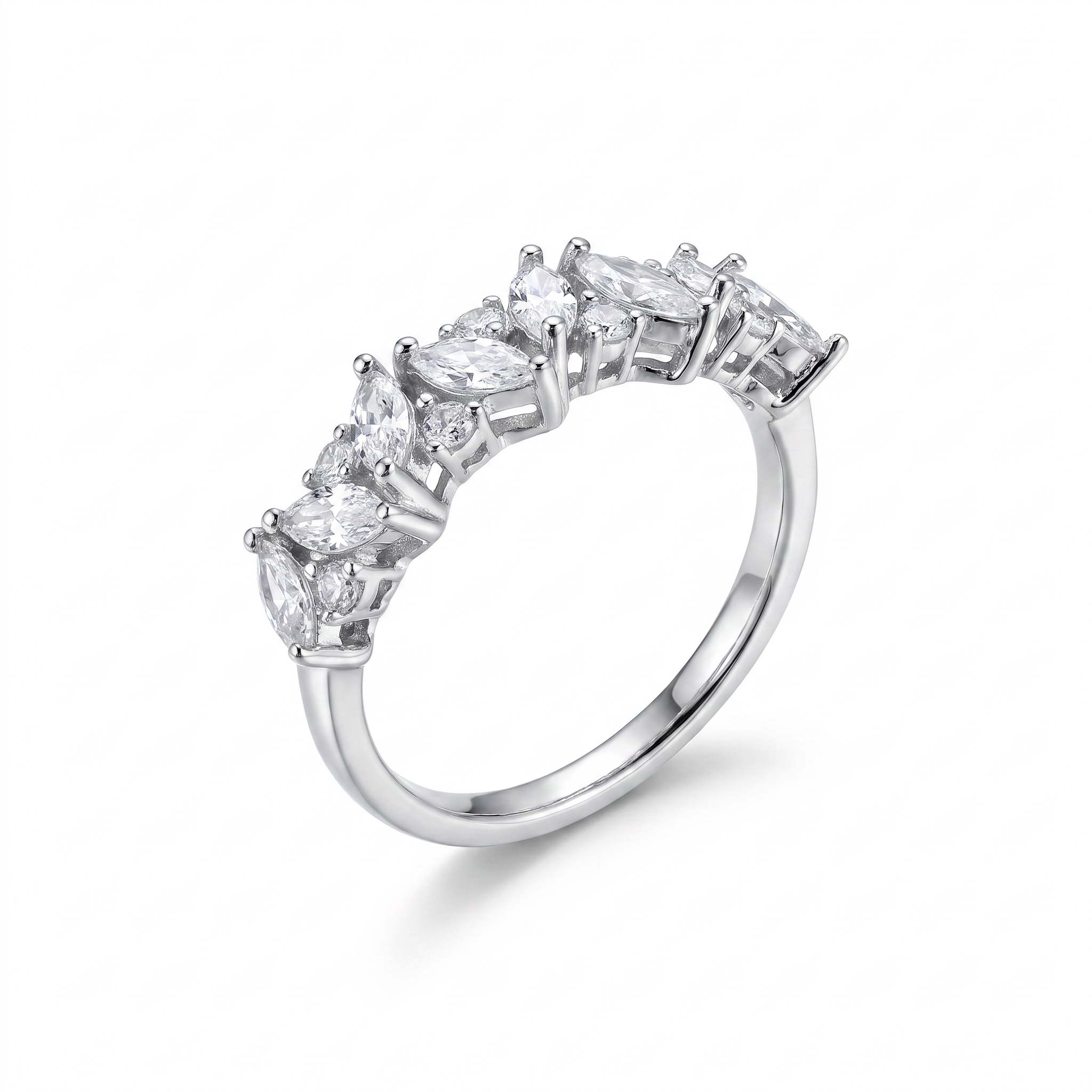 Gold Wz Marquise Cut Band Ring 6 — studio