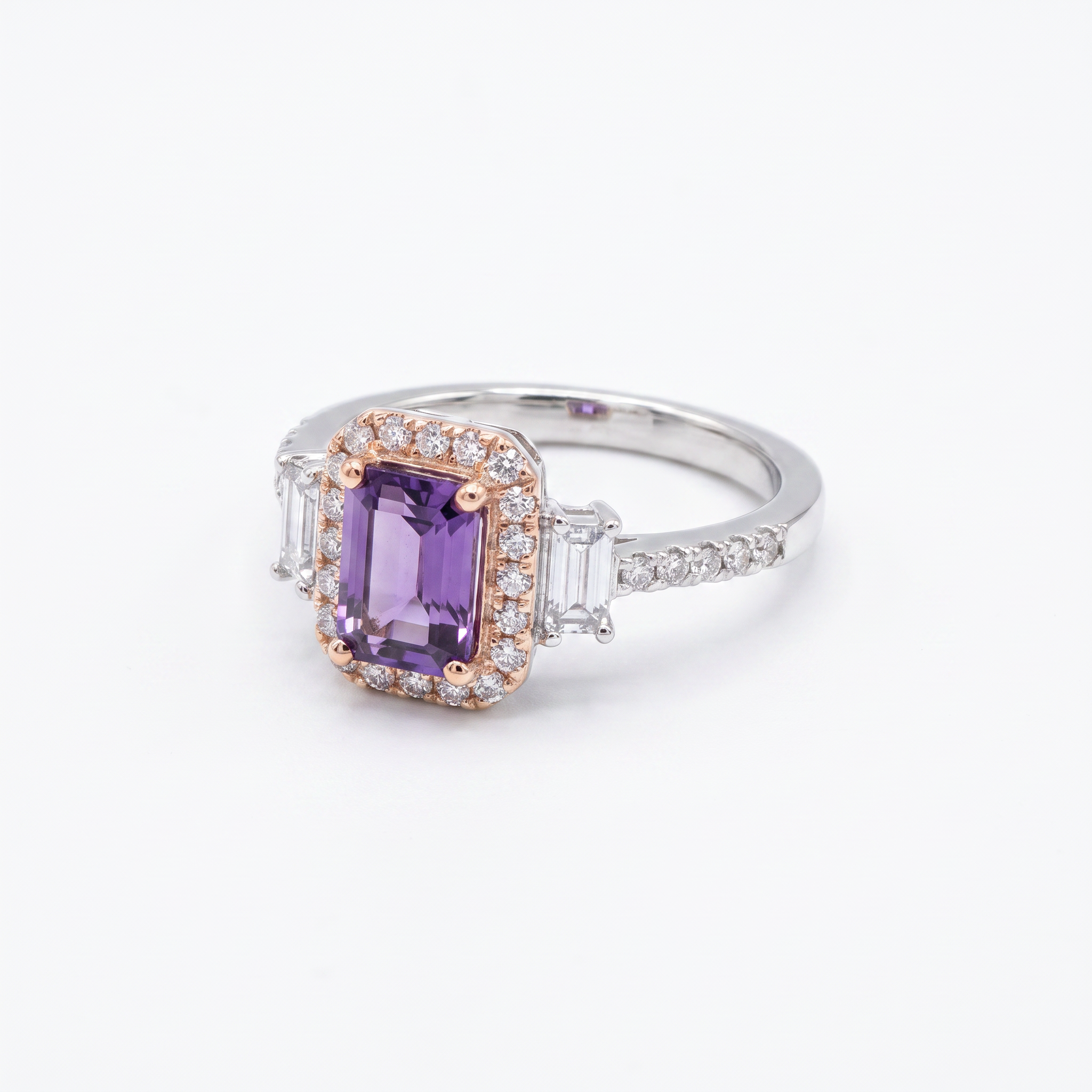 Created Am White Baguette Emerald Cut Ring 7 — studio