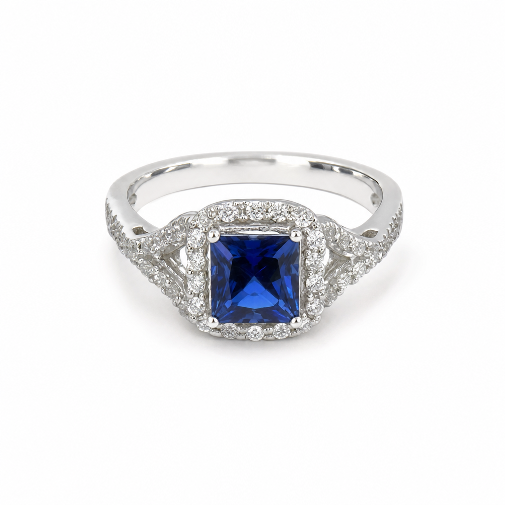 Created Sa White Wz Princess Cut Ring 8 — studio
