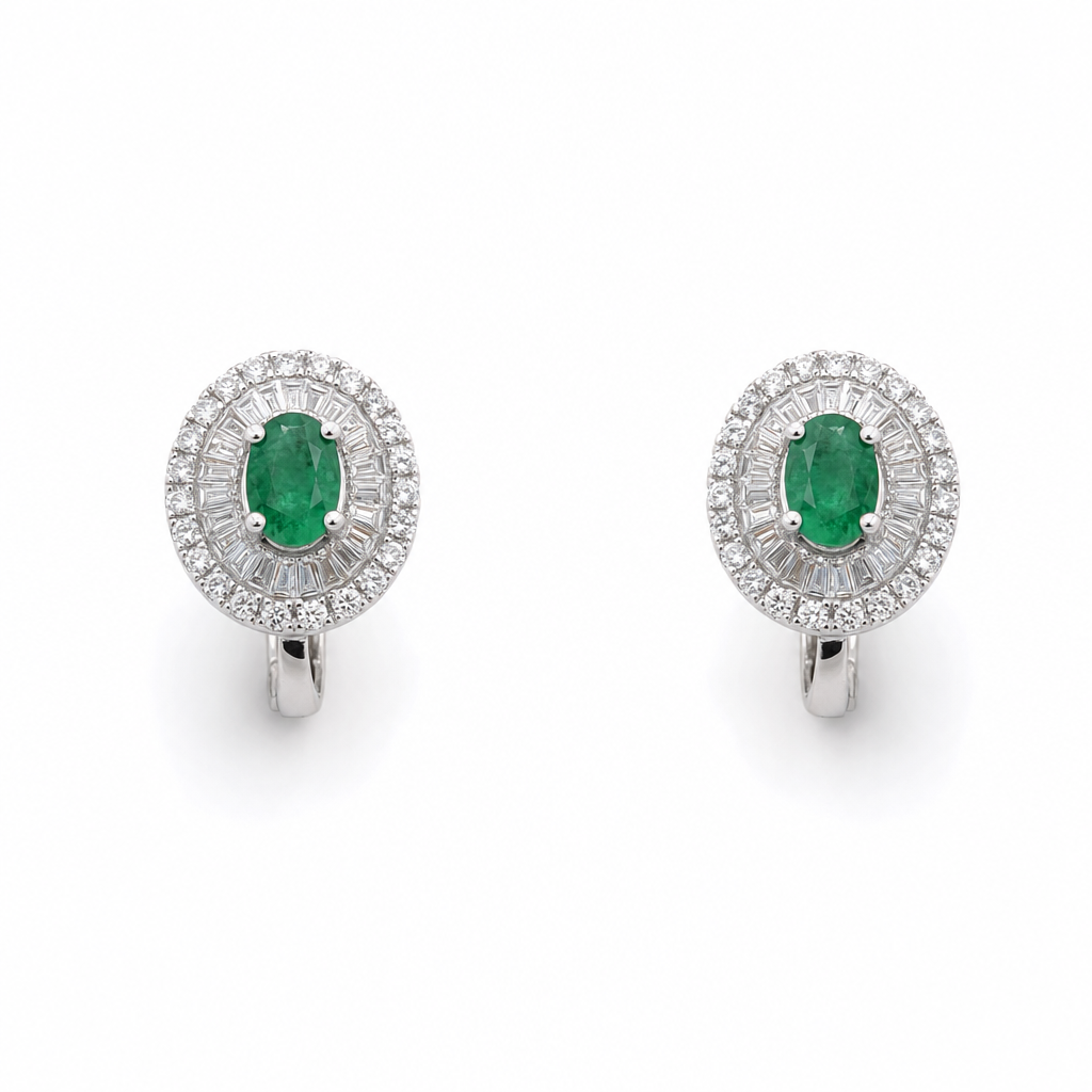 Created Em White Baguette Pear Cut Earring — studio