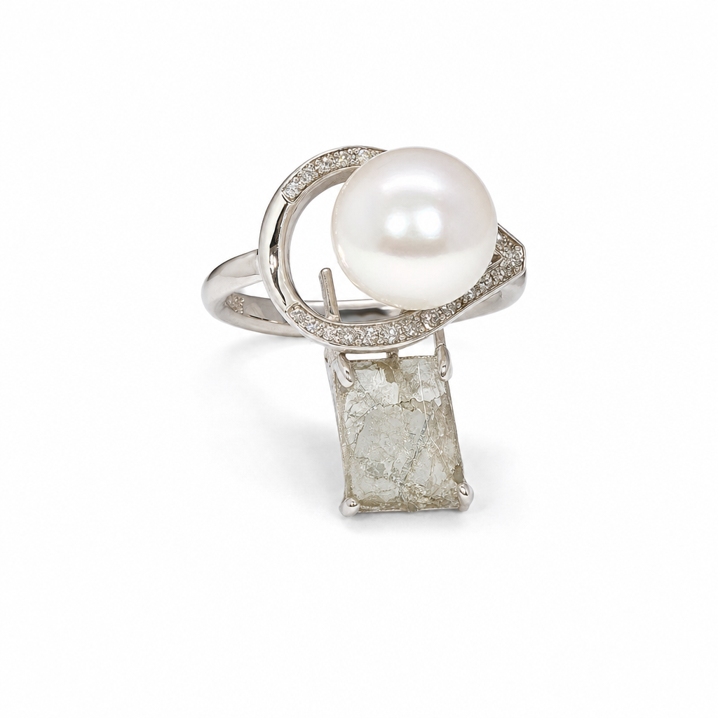 Gold Pe White Wz 2 Pe Flower Earring — studio