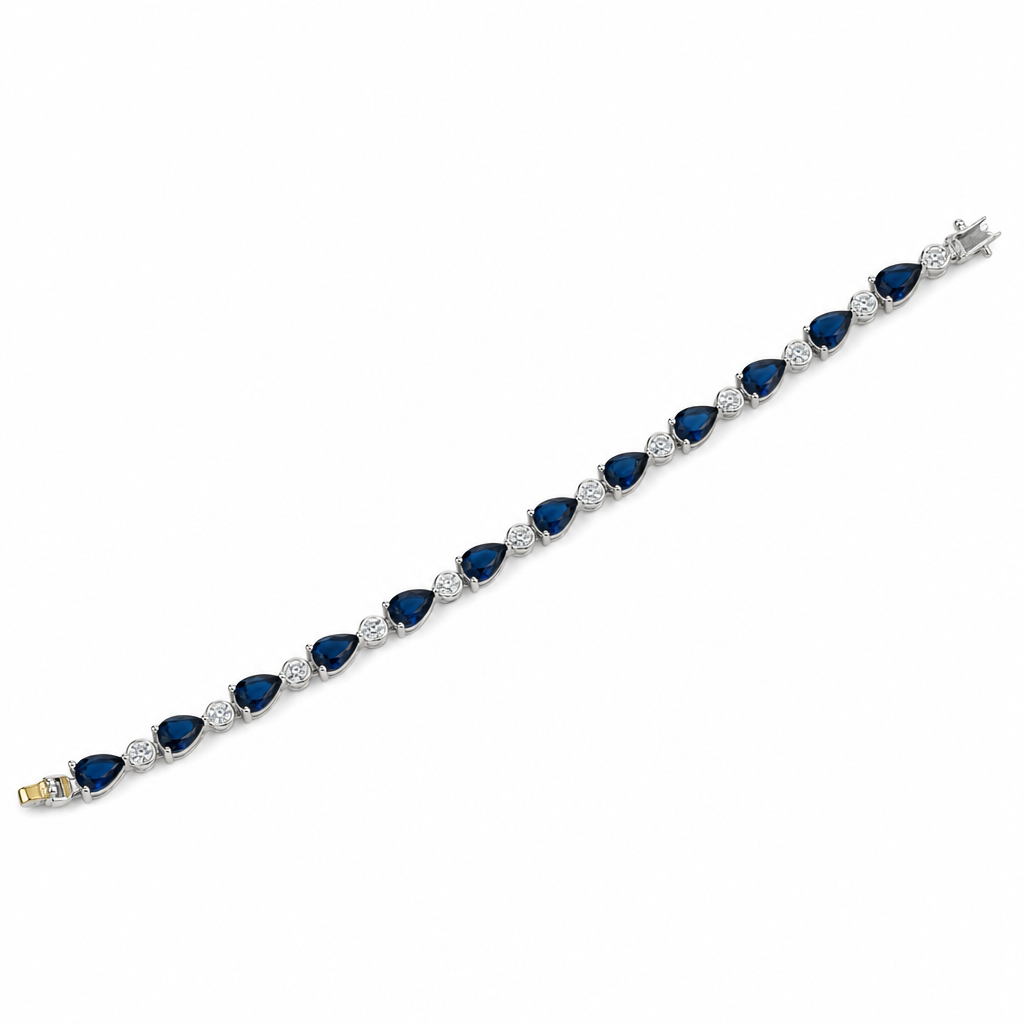 Created Sa White Wz Emerald Cut Bracelet — studio