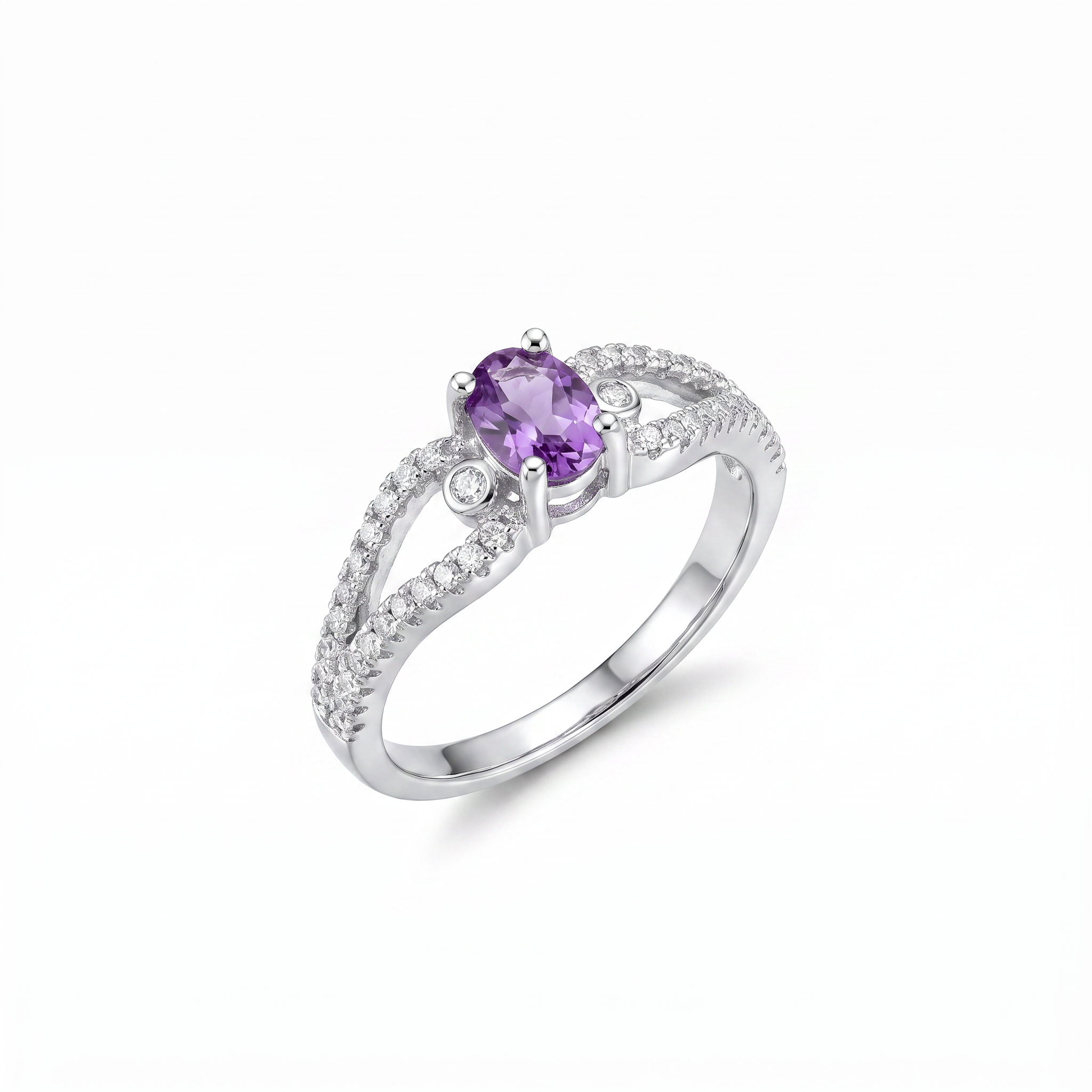 Gold Am White Wz Oval Cut Ring 7 — studio