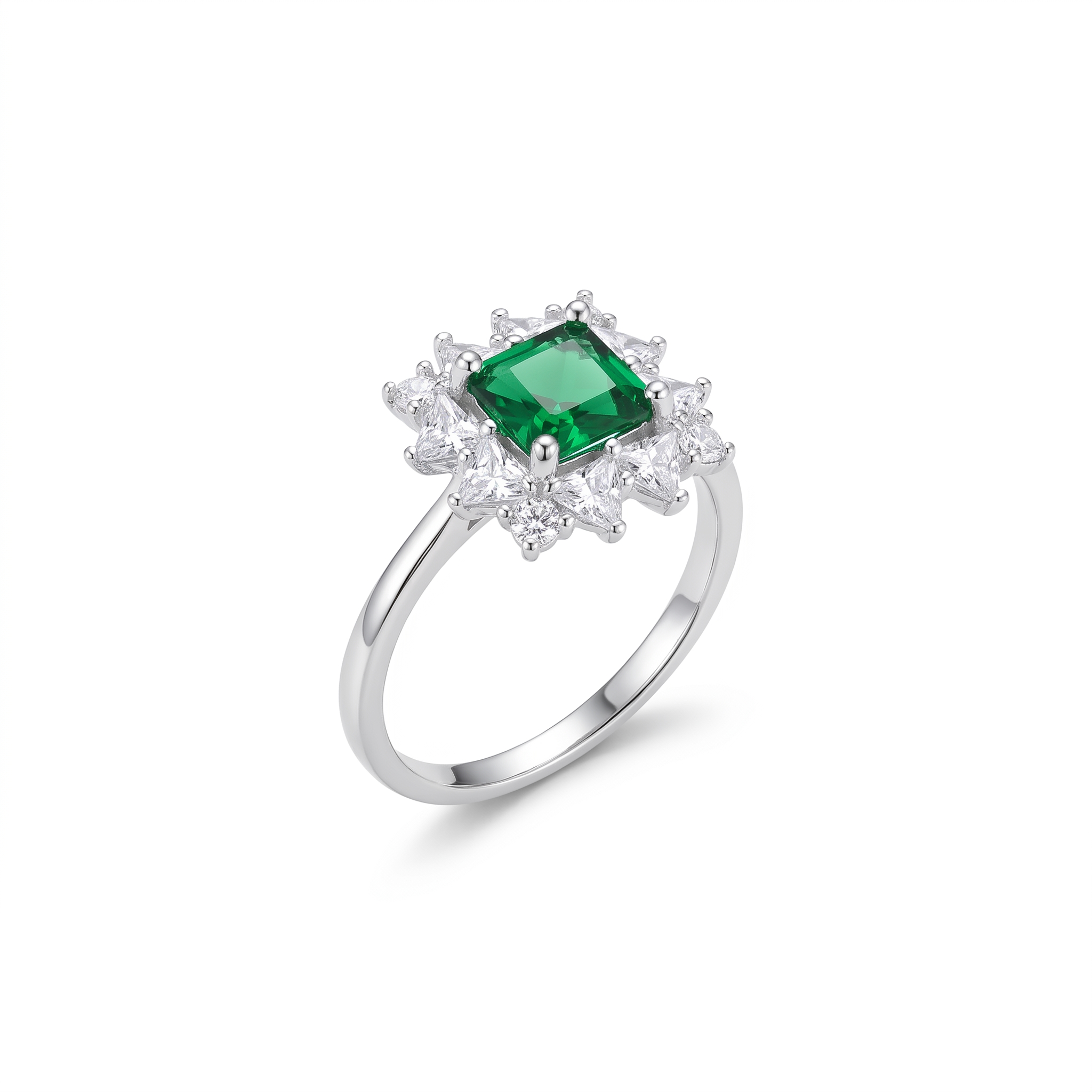 Created Em White Wz Perincess Cut Ring 6 — studio