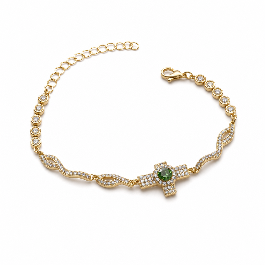 Gold Wz Cross Anklet Bracelet — studio