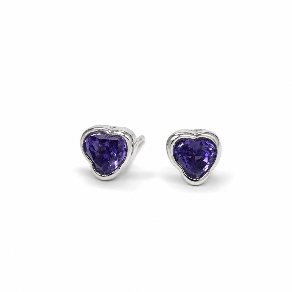 Created Am Heart Cut Studs Earring — studio