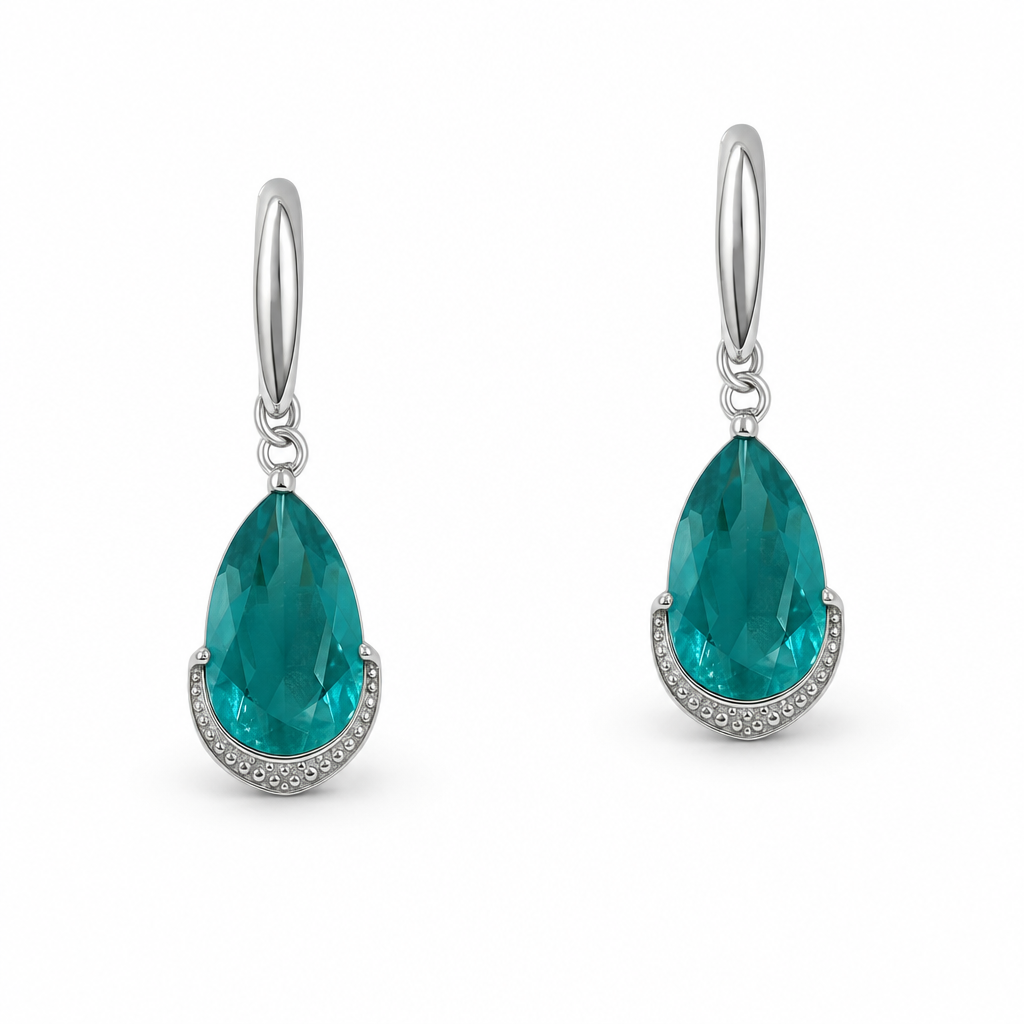 Created Tu White Wz Pear Cut Earring — studio