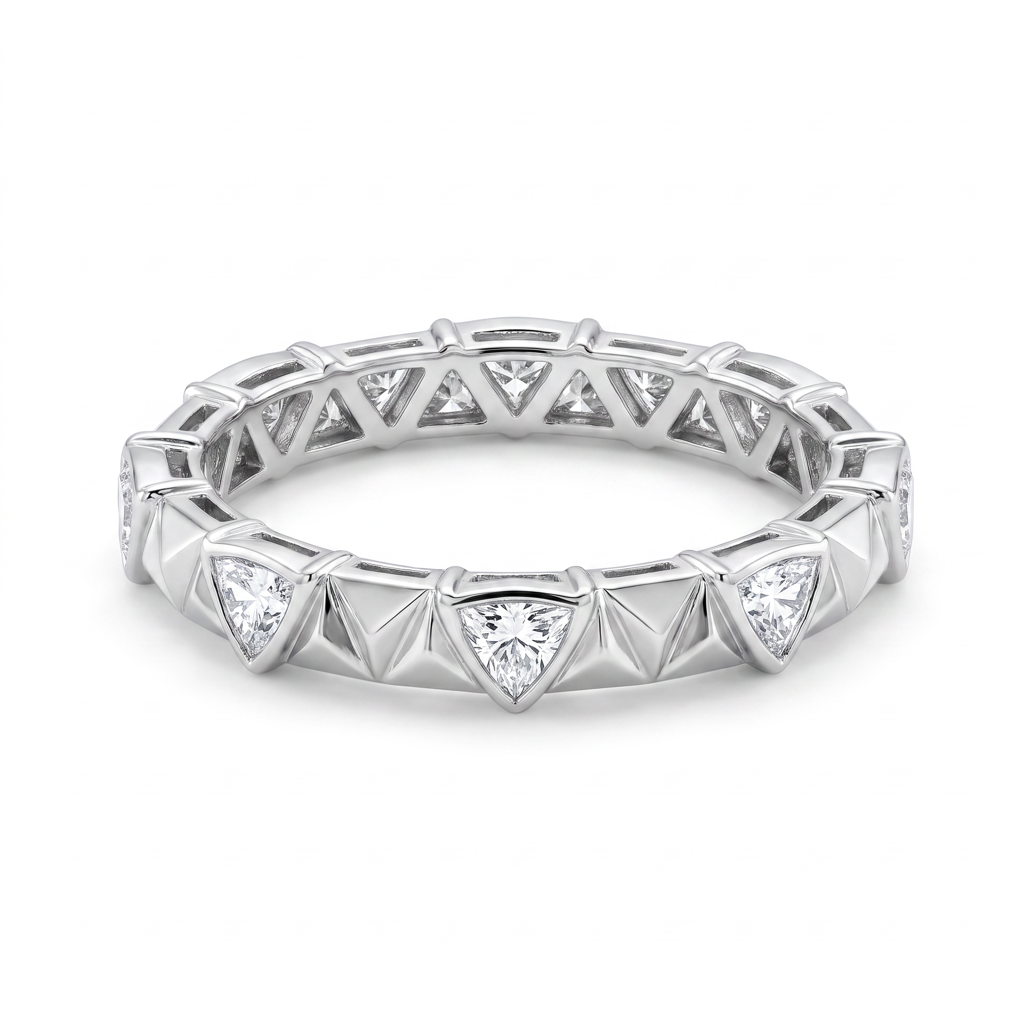 Gold Wz Trillion Cut Infinity Ring 9 — studio