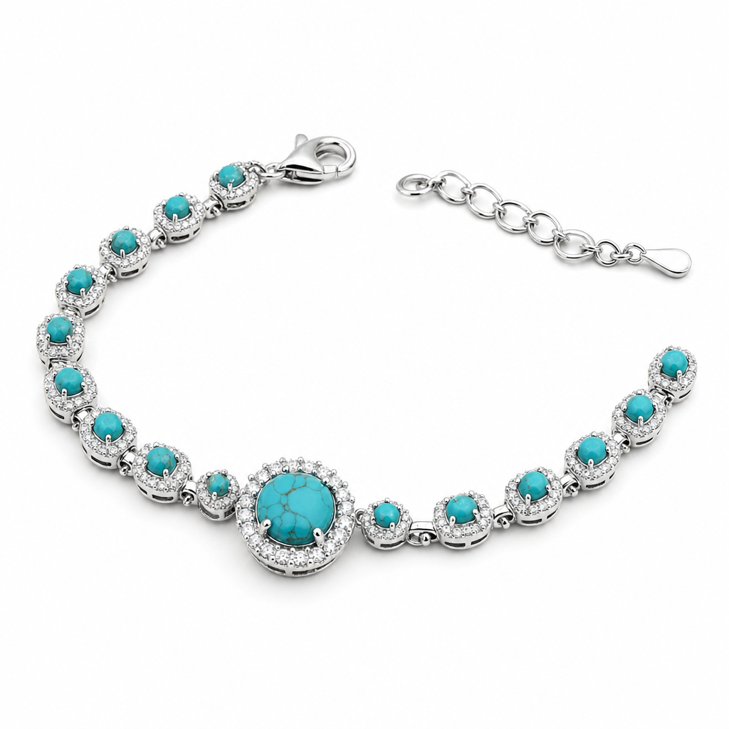 Created Tu Round Cut Tennis Bracelet — studio