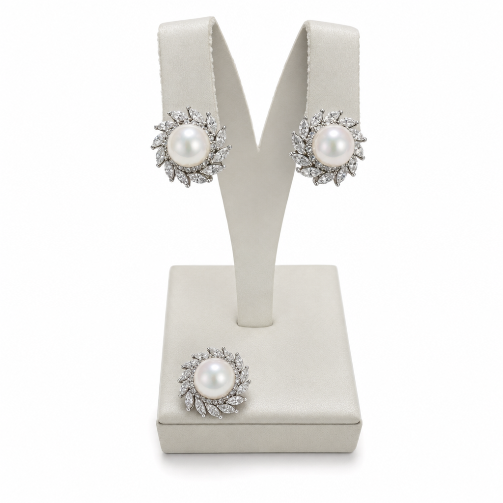 Gold Pe White Wz Marquise Pendant — studio