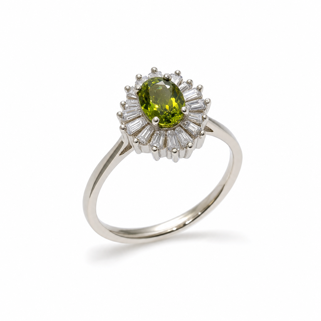 Gold Ag White On Oval Cut Ring 11 — studio