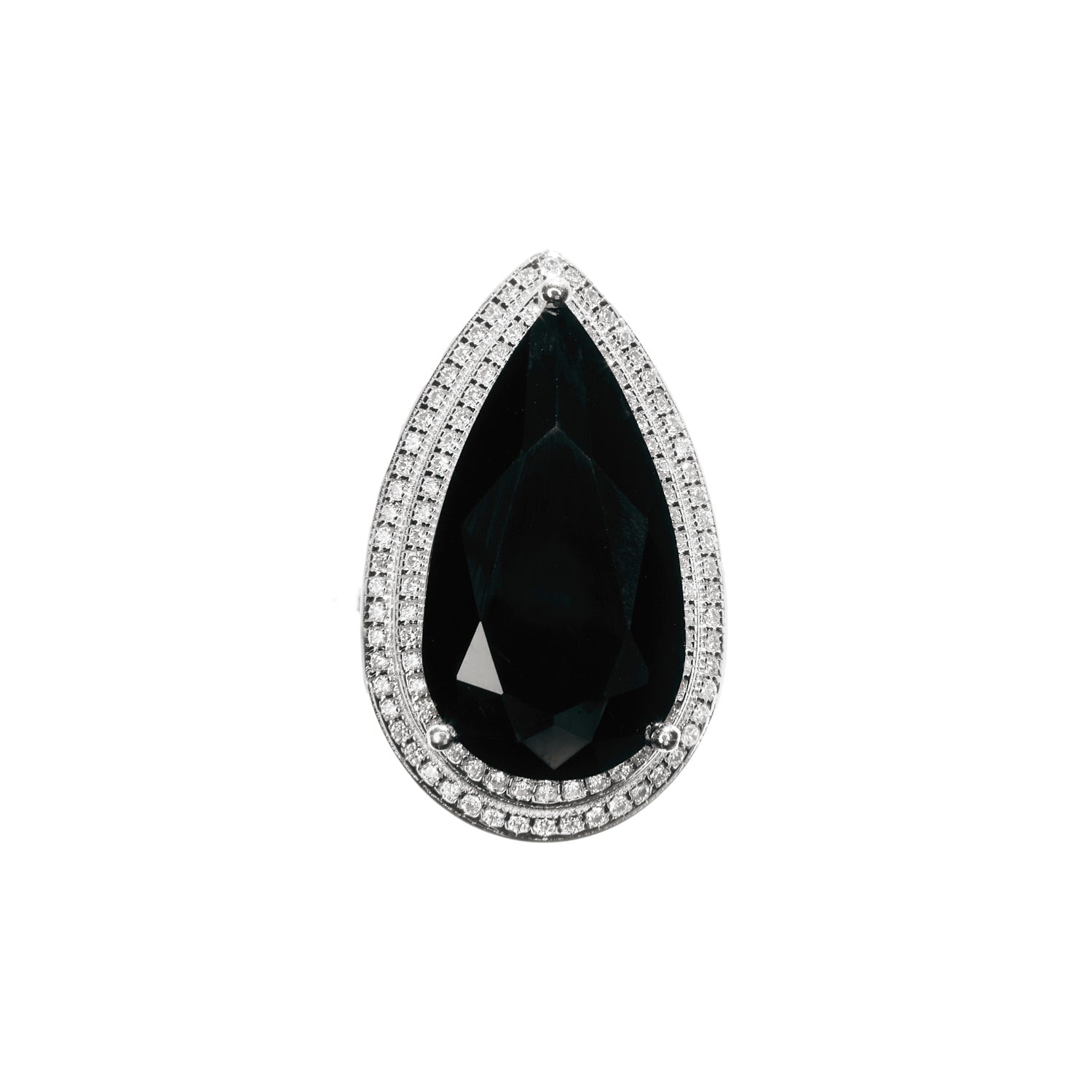 Black onyx Pear-Cut Ring