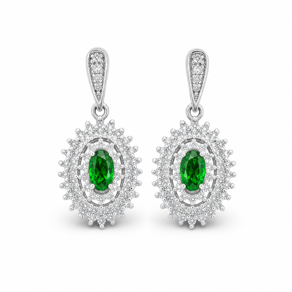 Created Em White Wz Oval Cut Earring — studio