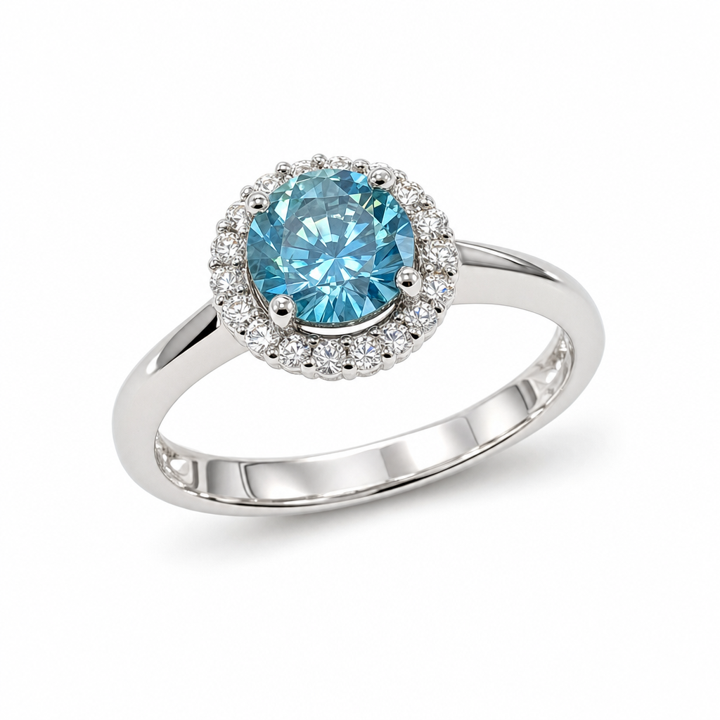 Gold Moissanite 6 5 Mm 1 Ct Round Cut Ring 7 — studio