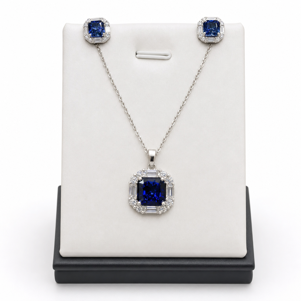 Created Sa White Baguette Pear Cut Necklace — studio