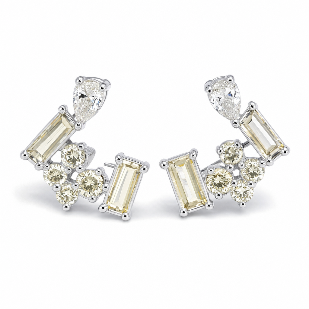 Created Yt White Wz Pear Cut Earring — studio