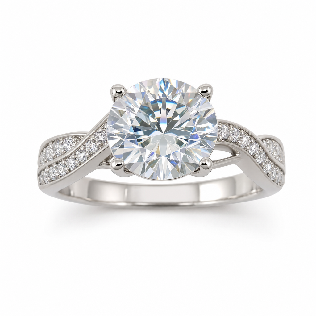 Gold Om 6 5mm 1 Ct Round Cut Ring 6 — studio