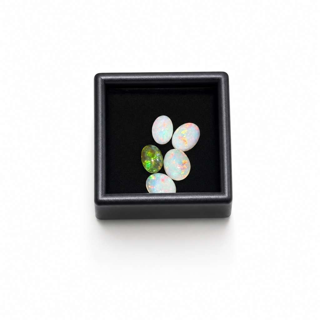Gold Op White Wz Oval Cut Ring 9 — studio