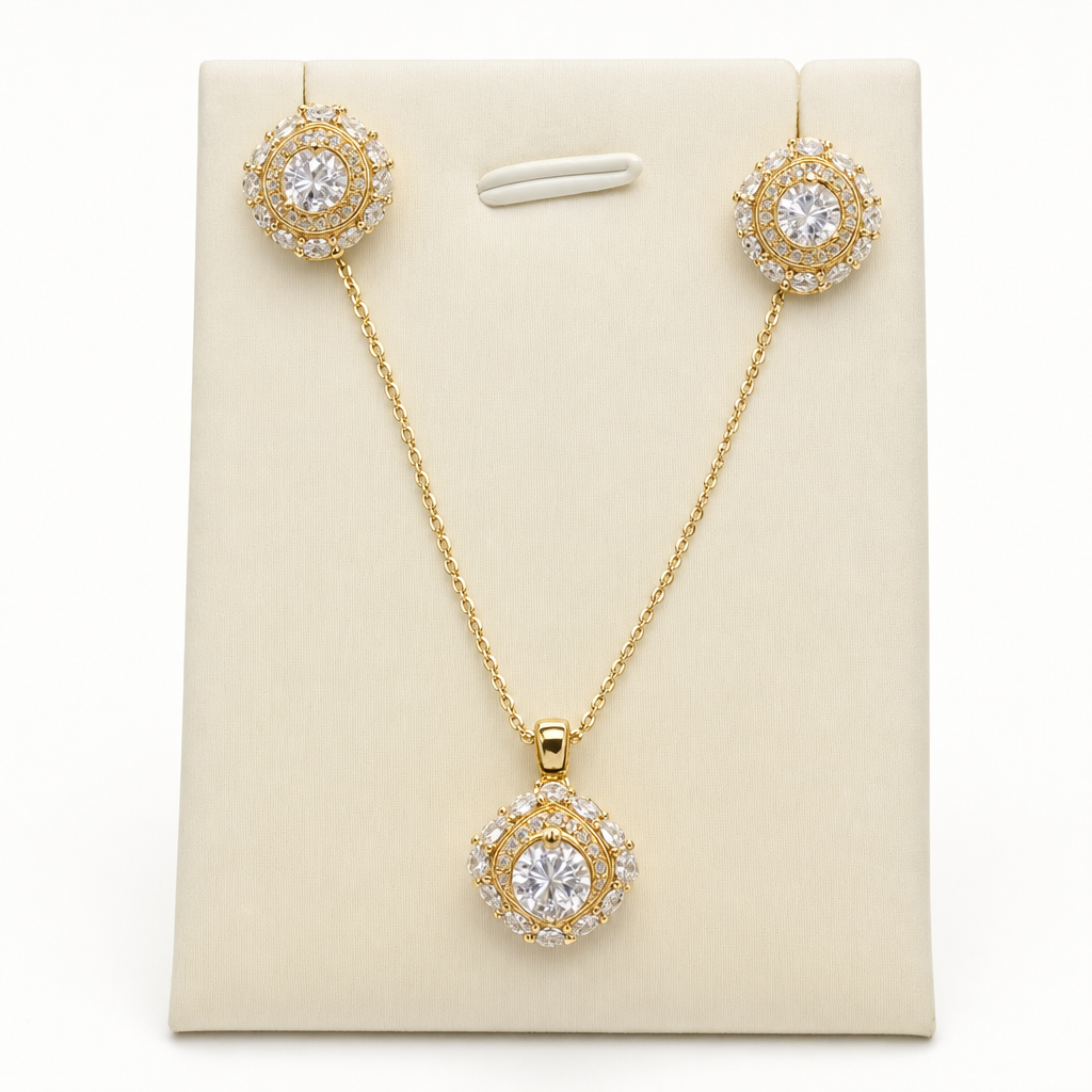 Gold Wz Pear & Marquise Cut Pendant — studio