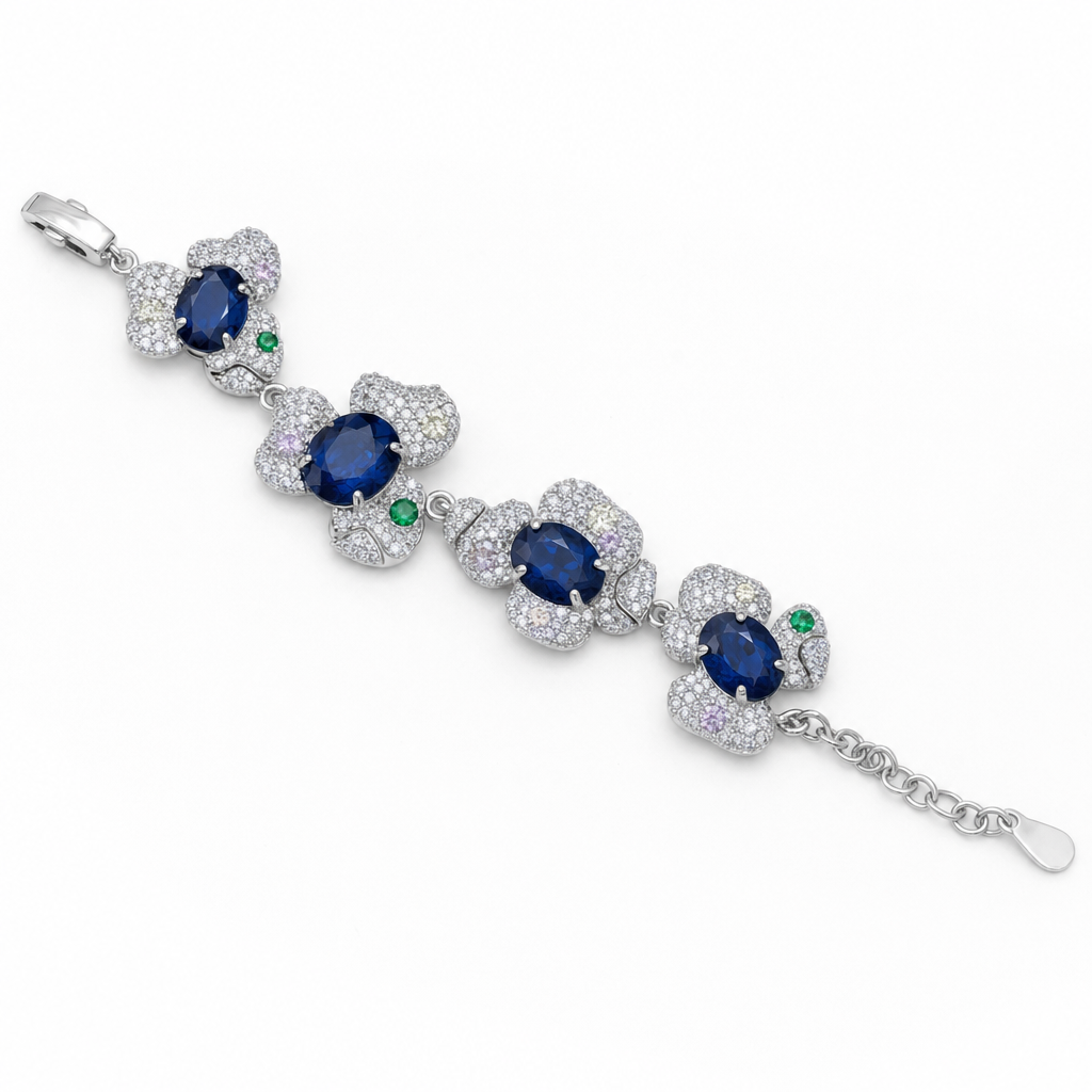 Created Sa White Moissanite Emerald & Princess Cut Bracelet — studio