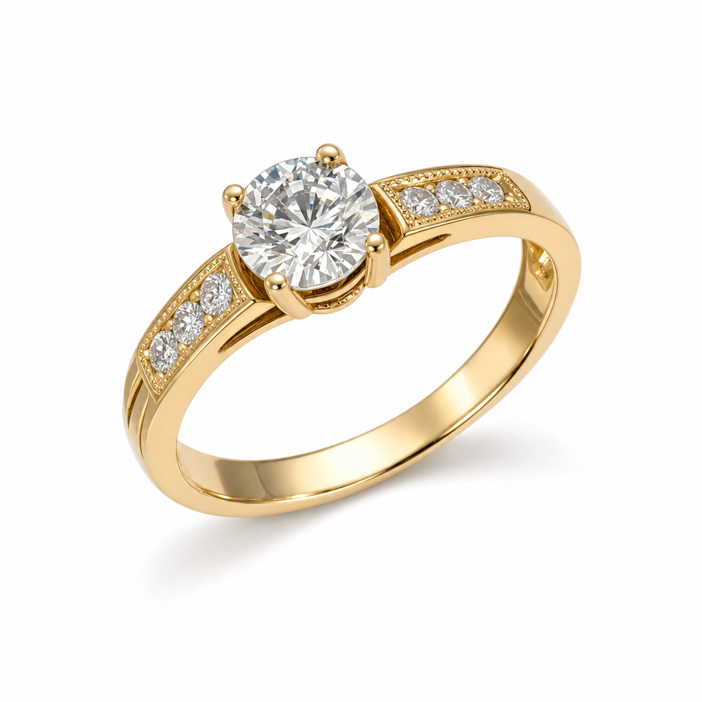 Gold Wz Engagement Ring 10/5 — studio