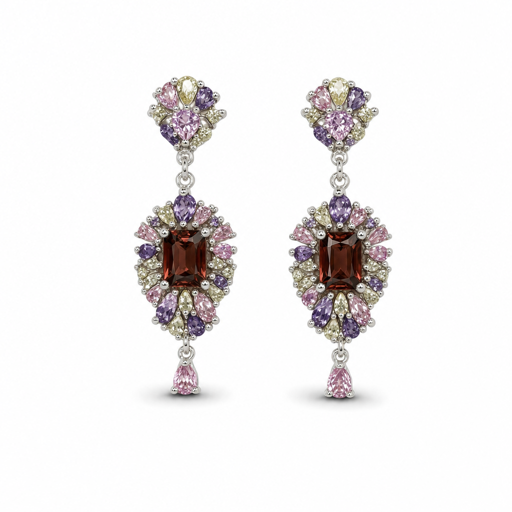 Created To White Multi Z Emerald Cut Earring — studio