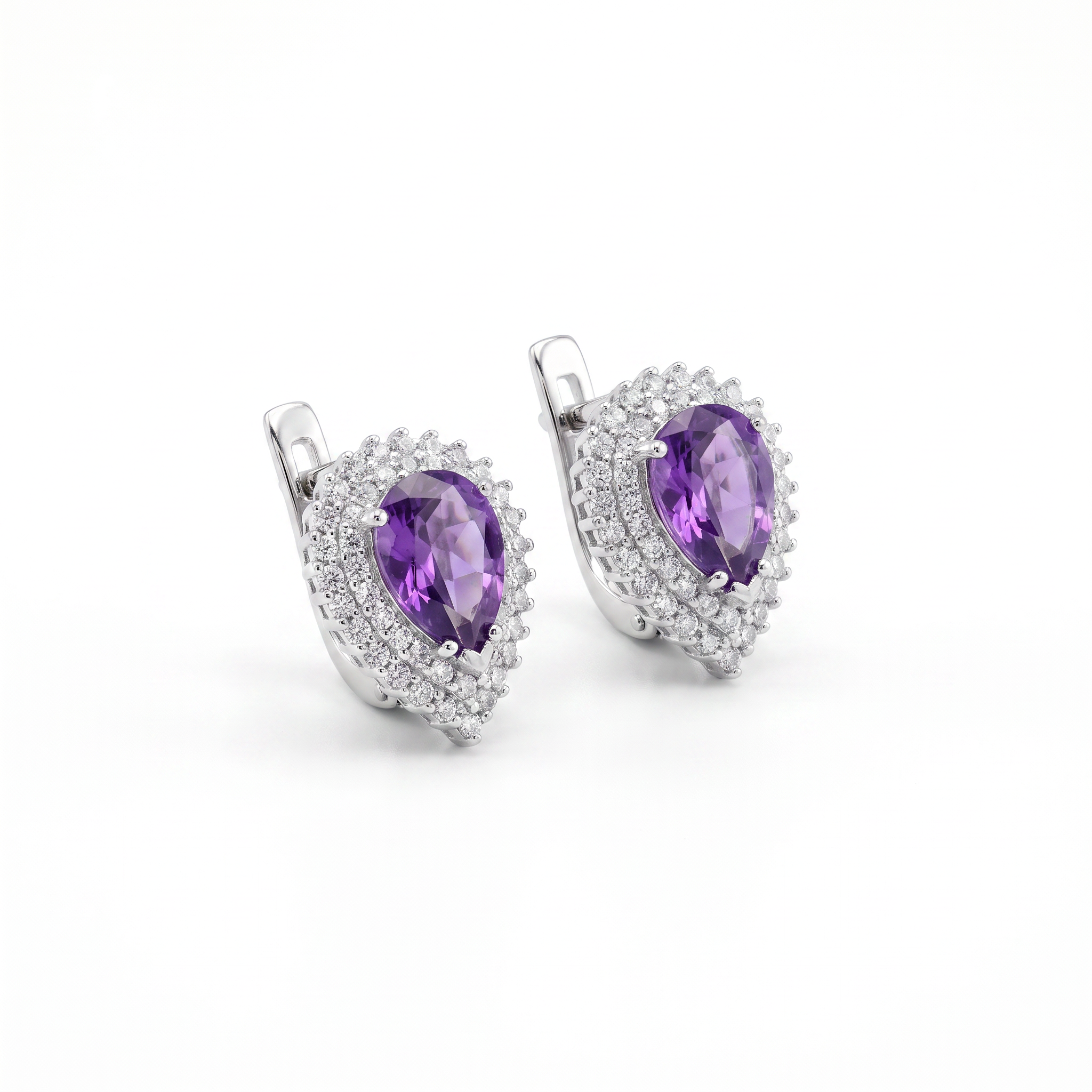 Gold Am White Wz Pear Cut Earring — studio