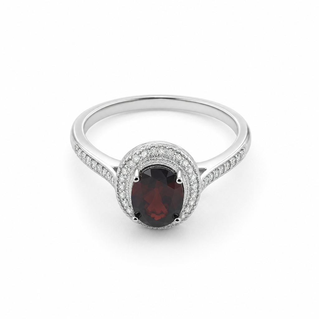 Gold Am White Wz Oval & Pear Cut Ring 8 — studio