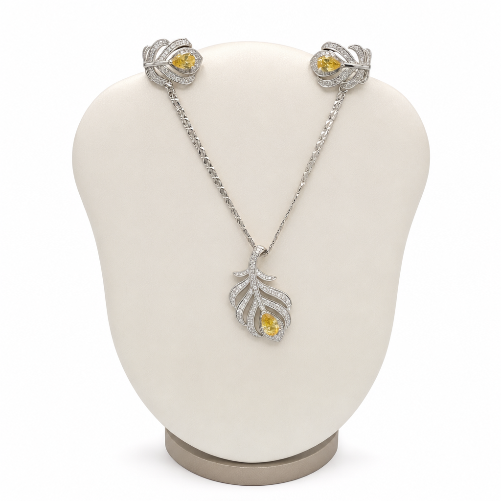 Created Yt White Baguette Pear Cut Necklace — studio