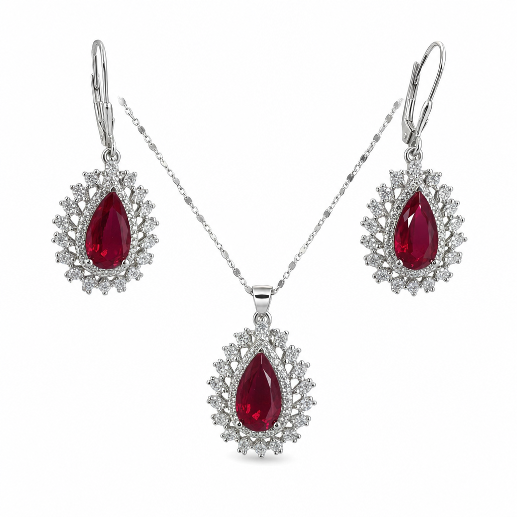 Created Ru White Wz Pear Cut Earring — studio